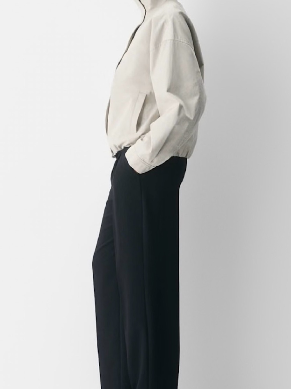 Aritzia Black Effortless Pants - Crepe (2” hem)